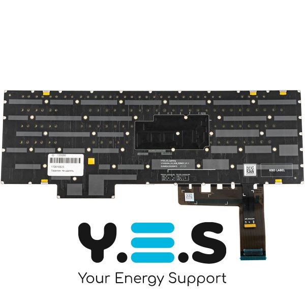 Клавіатура для ноутбука Lenovo Legion S7-16 — чорна, без рамки, з RGB-підсвіткою клавіш (RU-розкладка)