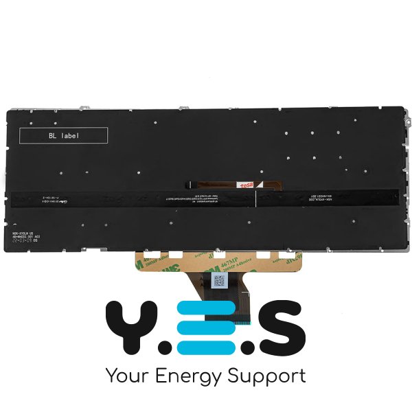 Клавіатура для ноутбука HP 15T-ES, срібляста, без рамки, з підсвіткою клавіш, RU-розкладка