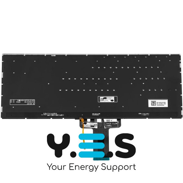 Клавіатура для ноутбука ASUS X421 series — українська розкладка, сірий колір, без рамки, підсвічування клавіш (Original)