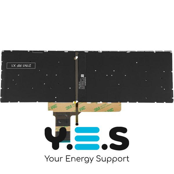 Клавіатура для ноутбука HP Victus 16‑E — чорна, RU-розкладка, без рамки, з підсвіткою клавіш