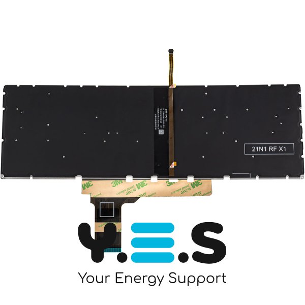 Клавіатура для ноутбука **HP Victus 16-K** — **RU-розкладка**, **темно-сіра**, **без рамки**, **з підсвіткою клавіш**