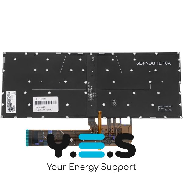 Клавіатура для ноутбука Lenovo Yoga 530-14ARR, 530-14IK — чорна, RU-розкладка, без рамки, з підсвіткою клавіш