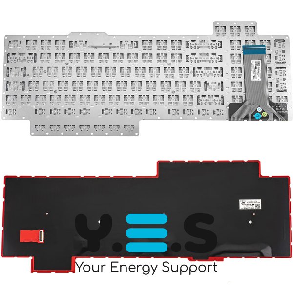 Клавіатура для ноутбука ASUS G703 series, українська розкладка, чорна, без рамки, RGB-підсвітка клавіш, Original