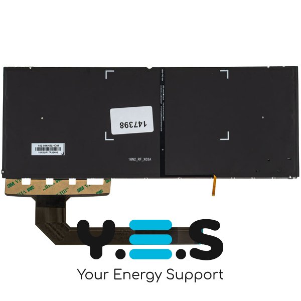 Клавіатура для ноутбука ASUS UX370 series — українська розкладка, сіра, без рамки, з підсвіткою клавіш, Original