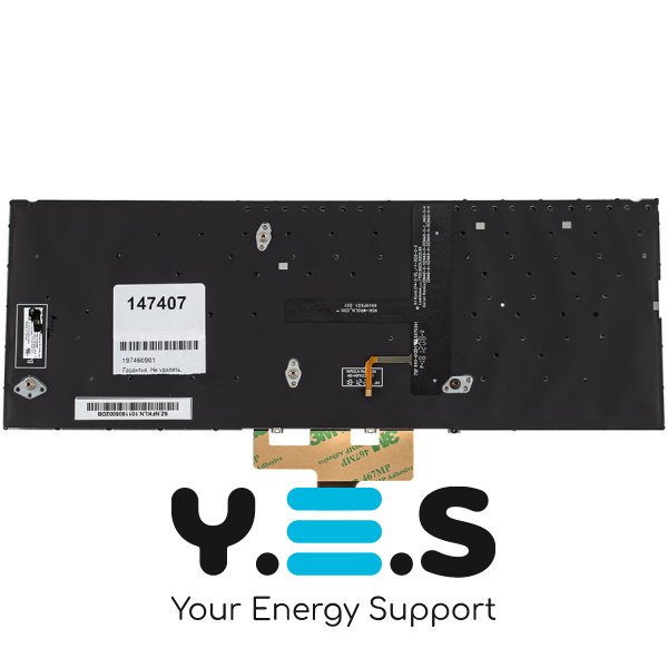 Клавіатура для ноутбука ASUS UX433 series — українська розкладка, срібляста, без рамки, з підсвіткою клавіш, Original