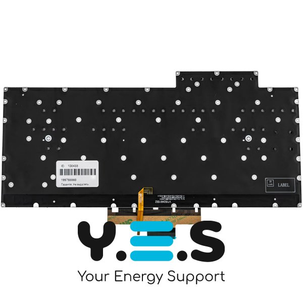 Клавіатура для ноутбука ASUS GA401 series — українська розкладка, чорна, без рамки, з підсвічуванням клавіш