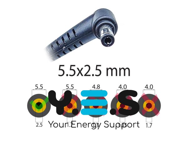 Адаптер живлення для ноутбуків ASUS 120W — 19V 6.3A, штекер 5.5×2.5, без мережевого кабелю