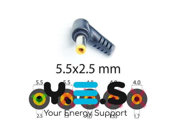 Блок живлення (адаптер) для ноутбуків ASUS 19V 3.42A 65W, штекер 5.5×2.5, без мережевого кабелю