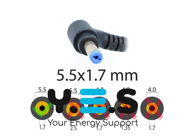 Блок живлення (зарядний пристрій) для ноутбуків Acer 19V 6.32A 120W, штекер 5.5×1.7, підвищена потужність, без кабелю — Original