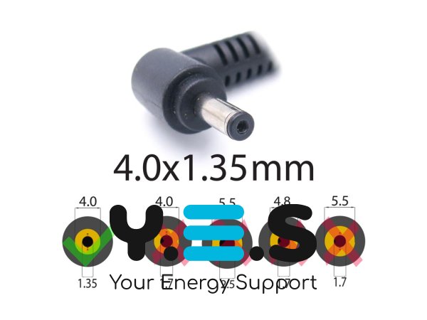 Адаптер живлення для ноутбуків ASUS 19V 3.42A 65W, штекер 4.0×1.35, без мережевого кабелю