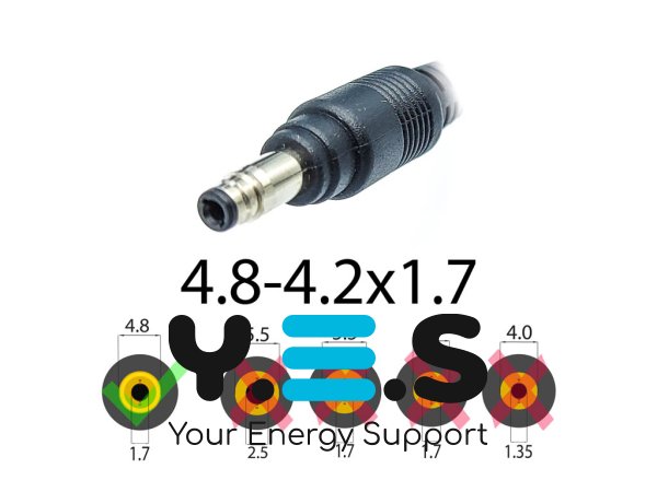 Адаптер живлення для ноутбуків HP Bullet 19V 4.74A 90W, штекер 4.8×1.7, без мережевого кабелю