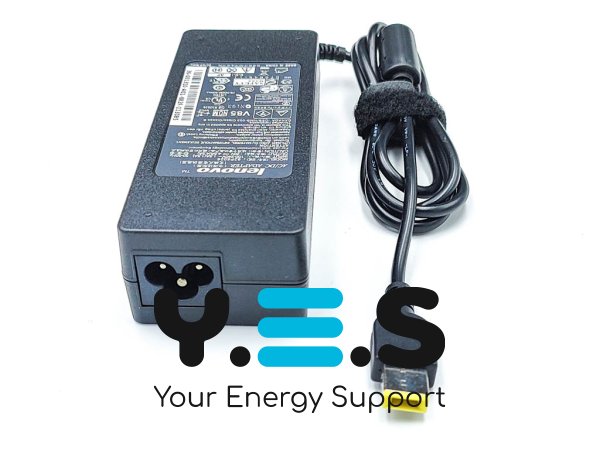 Адаптер живлення для ноутбуків Lenovo 20V 4.5A (90W), роз’єм Square + pin, без мережевого кабелю