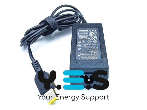 Зарядний блок живлення для ноутбуків Lenovo 20V 2.25A 45W, роз’єм Square + pin (без кабелю)