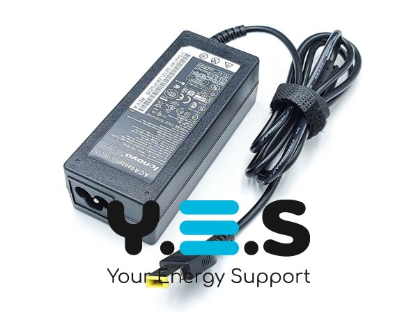 Блок живлення для ноутбуків Lenovo 65W (20V 3.25A) — прямокутний жовтий роз’єм Square+pin, модель ADLX65NLC3A, без кабелю (Original)