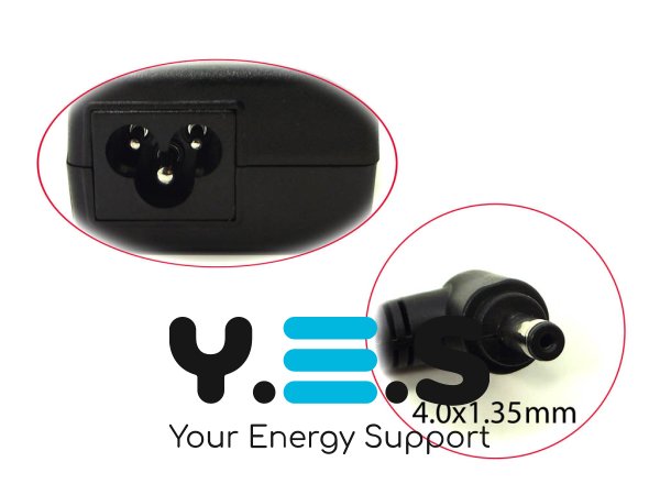 Адаптер живлення для ноутбуків ASUS 19V 4.74A 90W, штекер 4.0×1.35, без мережевого кабелю