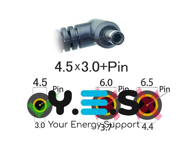 Адаптер живлення для ноутбуків ASUS 19V 3.42A 65W, роз’єм 4.5×3.0 мм з pin (Square)