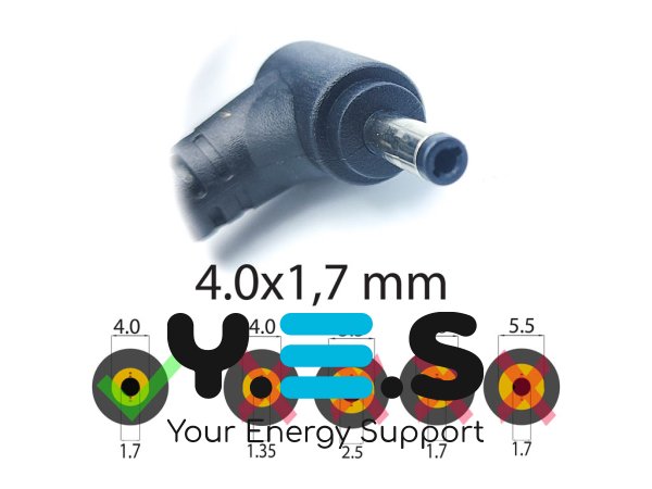 Адаптер живлення (зарядний пристрій) для ноутбуків Lenovo — 20V 3.25A 65W, штекер 4.0×1.7, квадратний корпус із вилкою, Original