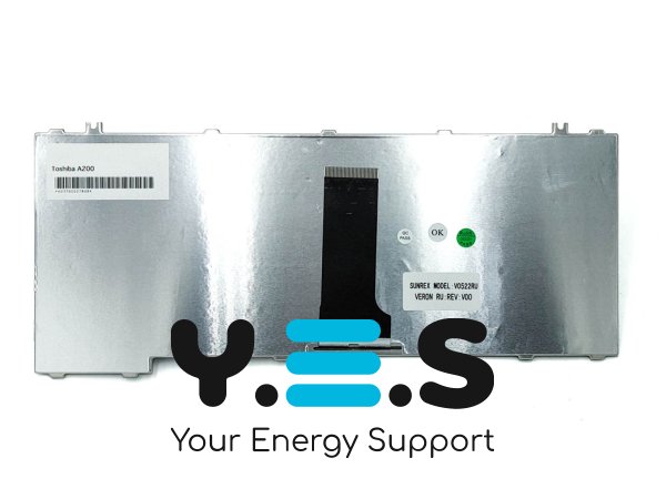 Клавіатура для ноутбуків Toshiba Satellite A200, A300, A305, A305D, L300D, L305, M300 — RU, срібляста, Original