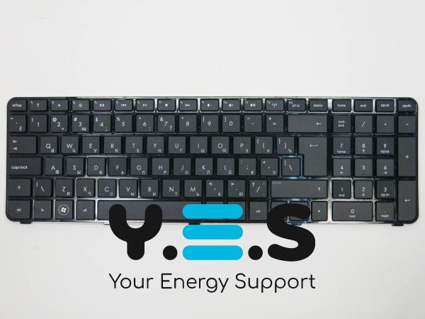 Клавіатура для ноутбука HP DV7-4000 / DV7-4100 / DV7-4200 / DV7-4300 — чорна, RU-розкладка, з рамкою