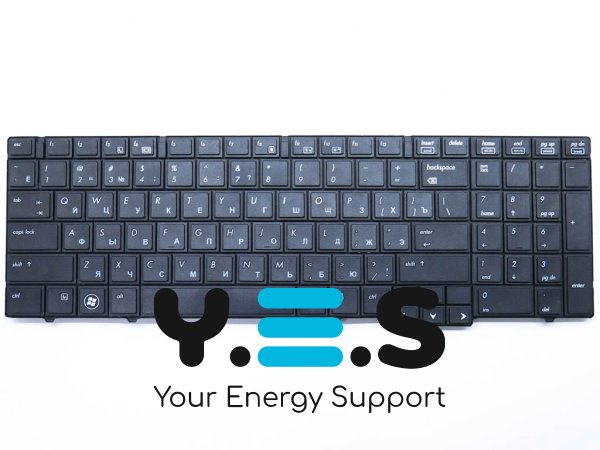 Клавіатура для ноутбука HP ProBook 6540B / 6545B / 6550B — RU розкладка, чорна, без поінтстика