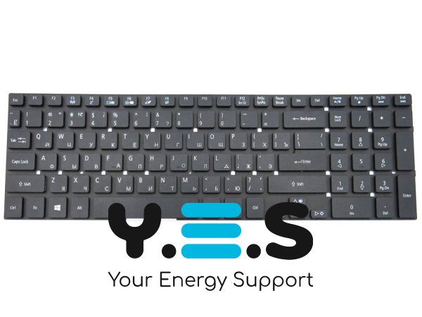 Клавіатура для ноутбуків ACER Aspire 5830/5830G/5830T/5755/5755G, E1-522/E1-530G/E1-532/E1-731/E1-570, V3-531/V3-551G/V3-571/V3-731/V3-771 — чорна, RU (Black)