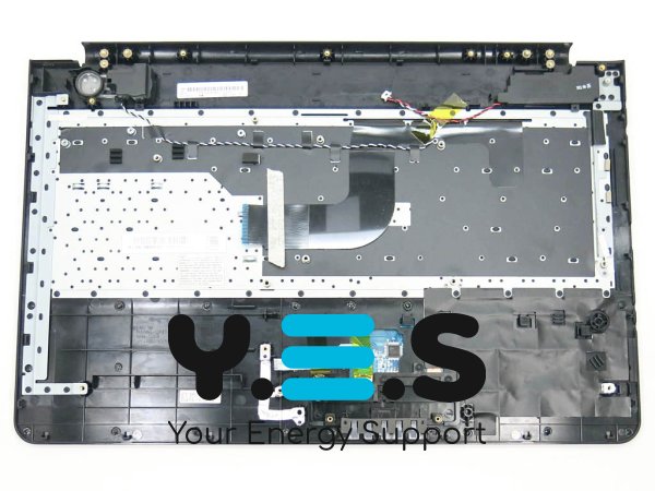 Клавіатура для Samsung RC510, RC520 (BA75-03029C), чорна RU — комплект з верхньою кришкою, динаміками та тачпадом Original