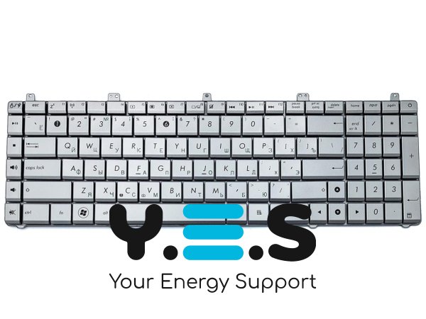 Клавіатура для ноутбука ASUS N55 / N75 / N75SF / N55SF X5Q, розкладка RU, колір Silver (MP-11A13SU69202, 0KNB0-7200RU00)