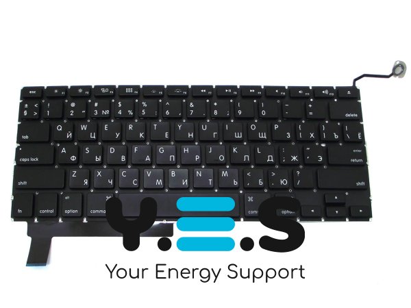 Клавіатура для Apple MacBook Pro A1286 (2009–2012), сумісна з MB985 — RU розкладка, малий Enter