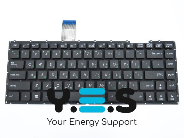 Клавіатура для ноутбуків ASUS X401, X401A, X401U, X401E, F401, X450C, X401EI, X401EB, S401A, S401U, R402A, R402U — чорна (RU), без рамки