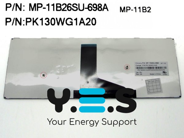 Клавіатура для ноутбука Toshiba Satellite L40-A501 / L40-A500D / L40-A510, RU розкладка, чорна (Black) Original