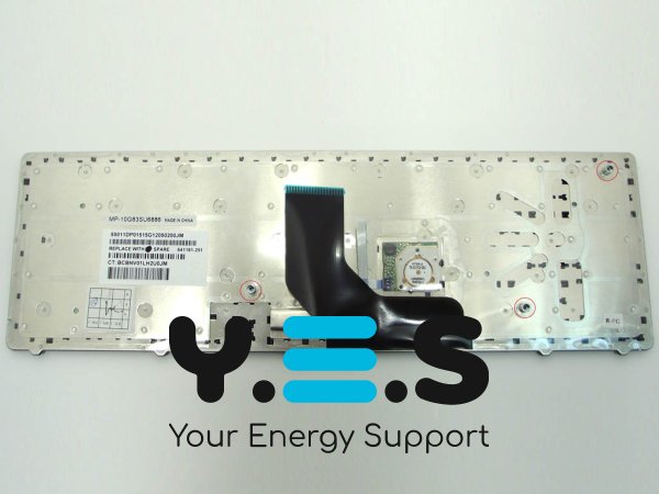 Клавіатура для HP ProBook 6560B/6565B/6560P та EliteBook 8560P/8570P/8560B — RU, чорна, із срібною рамкою та PointStick, Original