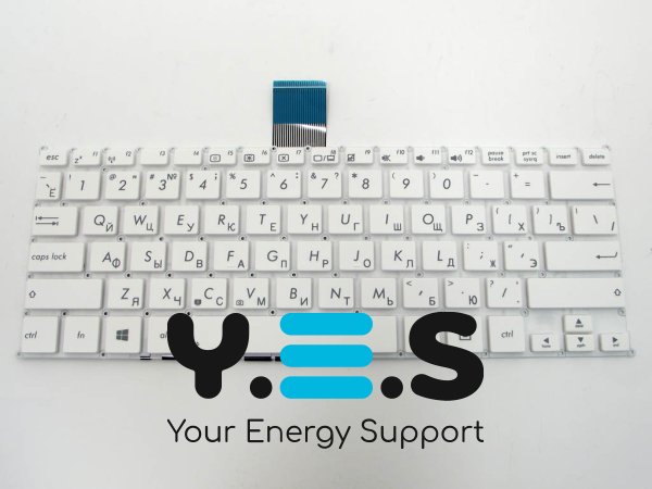 Клавіатура для ноутбука ASUS F200 / R202 / X200 / X200MA — біла, розкладка RU, без рамки