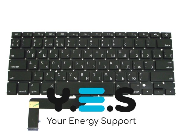 Клавіатура для Apple MacBook Pro A1398 (MC975, MC976, 2012) — RU розкладка, малий Enter