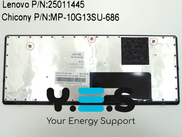 Клавіатура для ноутбука Lenovo IdeaPad U260, RU, чорна, з рамкою (Original)