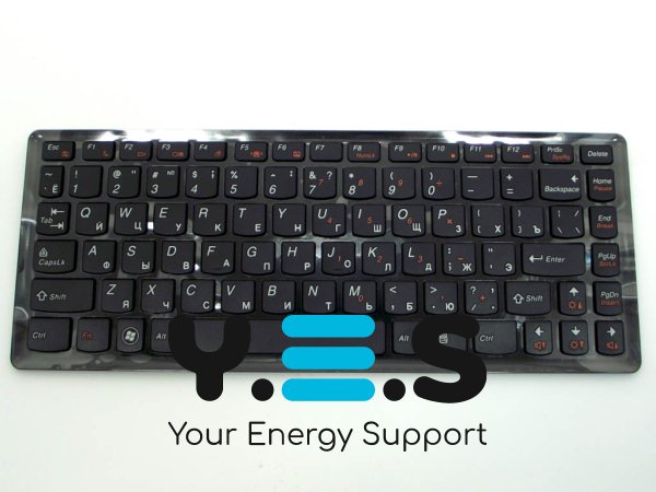 Клавіатура для ноутбука Lenovo IdeaPad U260, RU, чорна, з рамкою (Original)