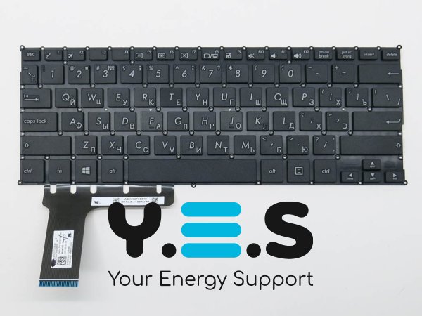 Клавіатура для ноутбуків ASUS E202 / X201E / X202E / S200E / X205 / X205T / X205TA / E202S / E205 / E202SA / E202M / E202MA / F202 / TP201SA — чорна, без рамки (RU)