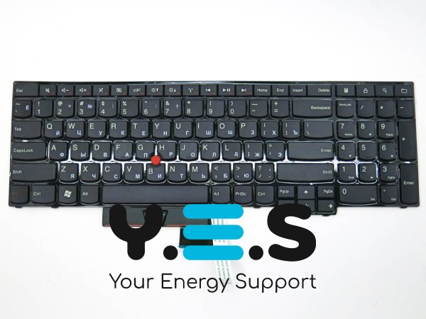 Клавіатура для Lenovo ThinkPad E530 / E530C / E535 / E545 — чорна RU-розкладка з поінтстіком