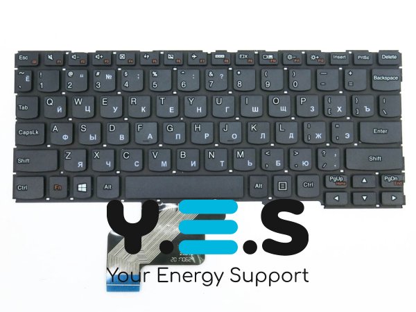 Клавіатура для Lenovo IdeaPad 300S-11IBR, RU розкладка, чорна, без рамки (Original)