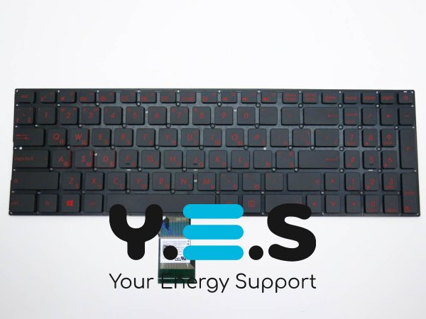 Клавіатура для ASUS N501 / N501J / N501JW / N501V / N501VW / N501JM / Q551 / Q551L / Q551LB / Q551LN / G501 / UX501JW — чорна RU, з підсвіткою, Original