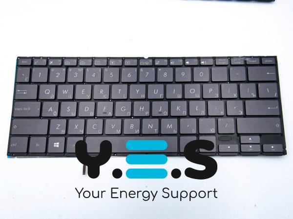 Клавіатура з підсвіткою для ASUS UX370, UX370U, UX370UA, UX370UAF, UX370UAR, Q325U, Q325UA — RU, сіра