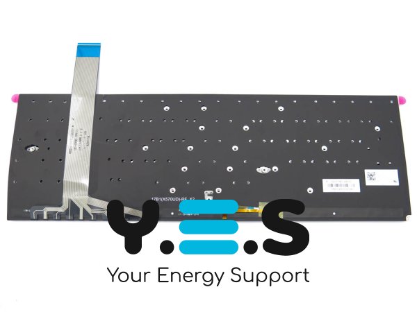 Клавіатура для ноутбуків ASUS FX570UD, FX570Z, FX570ZD, FX570U, X570U, X570UD, X570ZD, X570D, K570U, K570UD, K570Z, K570ZD — чорна (RU), з червоною підсвіткою
