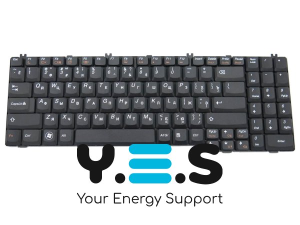 Клавіатура для ноутбука LENOVO IdeaPad G550/G555/B550/B560/B565/V560/V565, RU розкладка, чорна