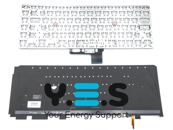 Клавіатура з підсвіткою для ноутбуків ASUS UX530, UX530UX, UX530UQ, UX550, UX550VE, UX550VD, UX580, UX580G, U5100U, UX560, U5800 — чорна (RU), без рамки, Original