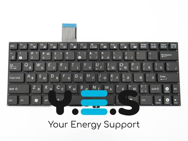 Клавіатура для ноутбука ASUS X102BA / X102 / X102B — чорна, RU-розкладка, без рамки