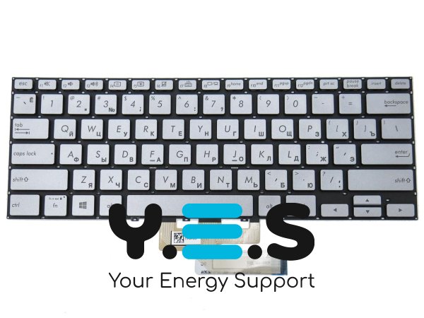 Клавіатура для ноутбука ASUS ZenBook UX462, UX462DA — срібляста (RU) Original
