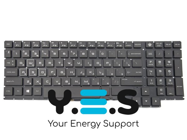 Клавіатура для ноутбука HP OMEN 15-CE / 15-CE000 / 15-ce008ca / 15-ce010ca — чорна (RU), з RGB-підсвіткою, Original