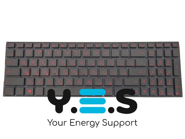 Клавіатура з підсвіткою для ASUS GL502VM / GL502VS / GL502VT / GL502VY / GL702VS / GL702V / FX502VD / FX502VM / GL702VM — RU, чорна (Black) Original