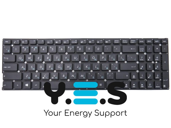 Клавіатура OEM для ноутбуків ASUS X556, X556U, X556UA, X556UB, X556UF, X556UJ, X556UR, X556UV, A556, A556UA, A556UV, K556UV, FL5900U, X756U — чорна, RU-розкладка, без рамки