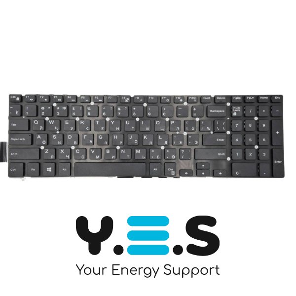 Клавіатура для ноутбуків DELL G3 3590/3579/3779/3593, G5 5500/5565/5567/5570/5590/5587/5575/5770/5775, G7 7588/7570/7580/7587/7566 та Vostro 3580 — чорна, RU, OEM