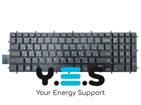 Клавіатура для ноутбуків DELL G3 3590/3579/3779/3593, G5 5500/5565/5567/5570/5590/5587/5575/5770/5775, G7 7588/7570/7580/7587/7566 та Vostro 3580 — чорна, RU, OEM